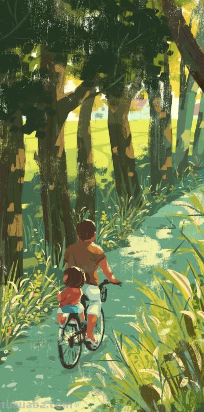 可爱卡通插画治愈系锁屏壁纸 - 图画吧TUHUABA