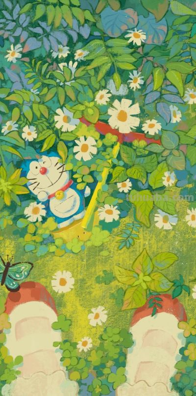 可爱卡通插画治愈系锁屏壁纸 - 图画吧TUHUABA