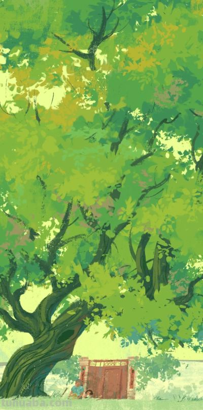 可爱卡通插画治愈系锁屏壁纸 - 图画吧TUHUABA