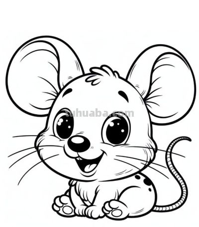 可爱的小动物简笔画线稿图，收藏备用 - 图画吧TUHUABA