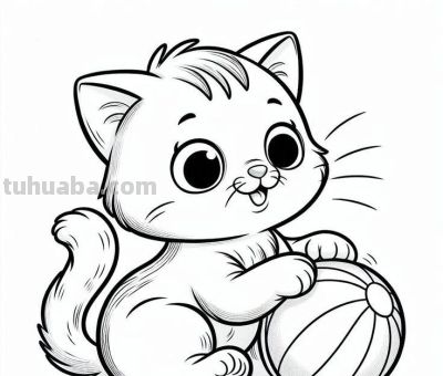 可爱的小动物简笔画线稿图，收藏备用 - 图画吧TUHUABA