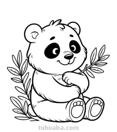 可爱的小动物简笔画线稿图，收藏备用 - 图画吧TUHUABA