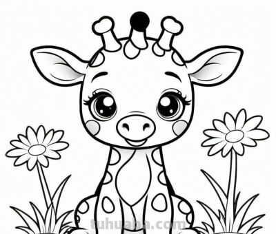 可爱的小动物简笔画线稿图，收藏备用 - 图画吧TUHUABA