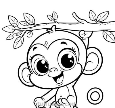 可爱的小动物简笔画线稿图，收藏备用 - 图画吧TUHUABA