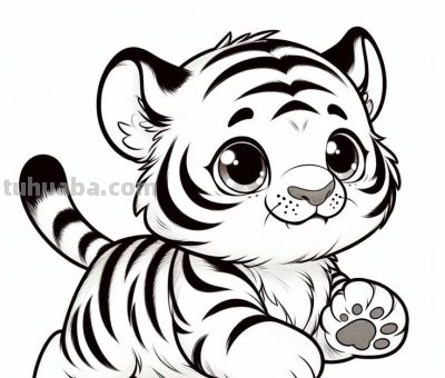 可爱的小动物简笔画线稿图，收藏备用 - 图画吧TUHUABA