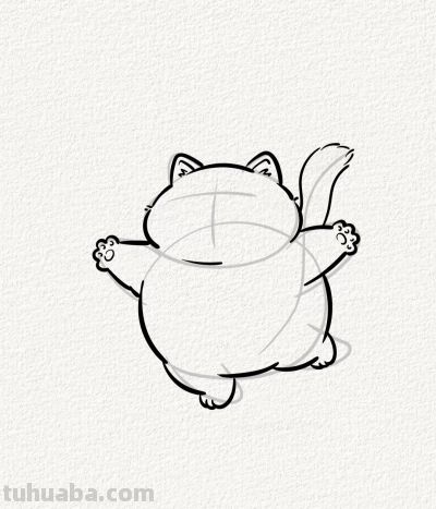 开心猫丨涂鸦简笔画分享 - 图画吧TUHUABA