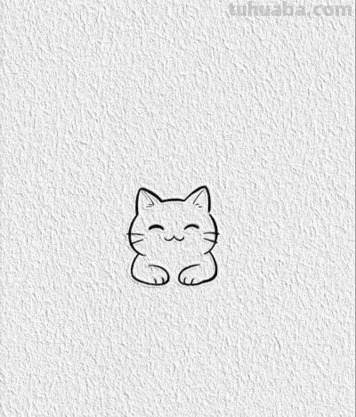 三猫嬉戏 三只小猫简笔绘 无忧无虑乐翻天丨宋瑾一简笔画分享 - 图画吧TUHUABA