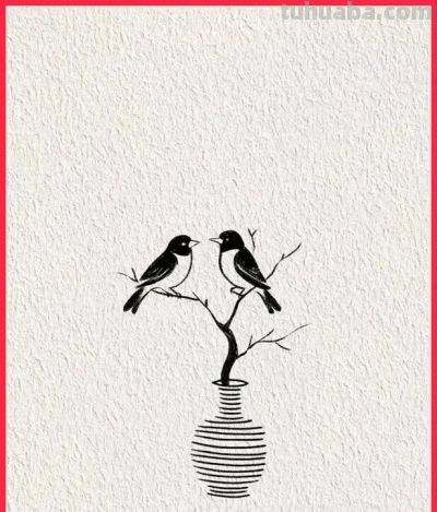 喜鹊枝头简笔画教程 - 图画吧TUHUABA