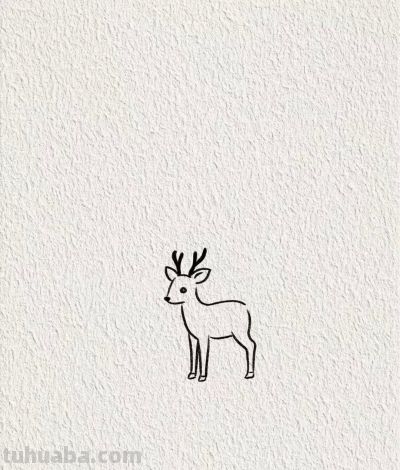 小鹿丨画个简笔画分享 - 图画吧TUHUABA