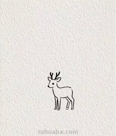 小鹿丨画个简笔画分享 - 图画吧TUHUABA