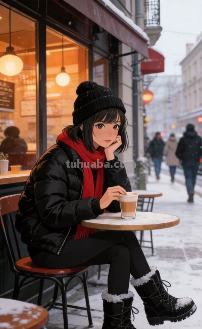 冬日穿搭灵感‖这组时尚女生插画直接存，发圈/配图超吸睛 - 图画吧TUHUABA