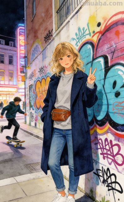 冬日穿搭灵感‖这组时尚女生插画直接存，发圈/配图超吸睛 - 图画吧TUHUABA