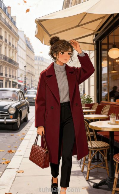 冬日穿搭灵感‖这组时尚女生插画直接存，发圈/配图超吸睛 - 图画吧TUHUABA