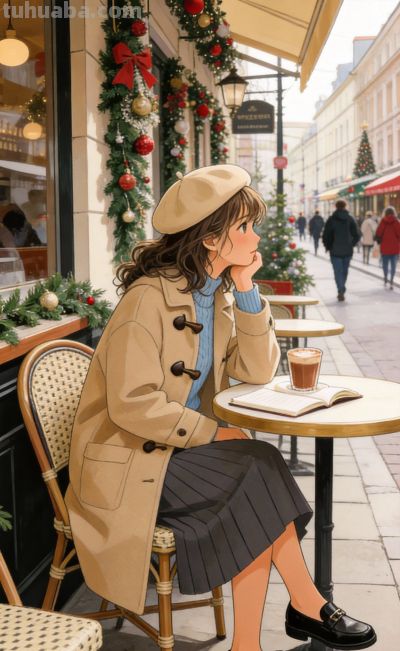 冬日穿搭灵感‖这组时尚女生插画直接存，发圈/配图超吸睛 - 图画吧TUHUABA