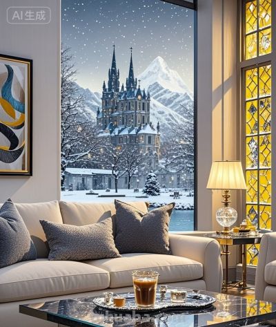 跟着插画去旅行—雪堡暖居 - 图画吧TUHUABA