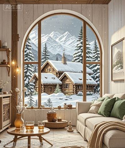 跟着插画去旅行—雪堡暖居 - 图画吧TUHUABA