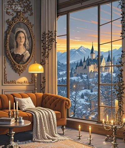 跟着插画去旅行—雪堡暖居 - 图画吧TUHUABA