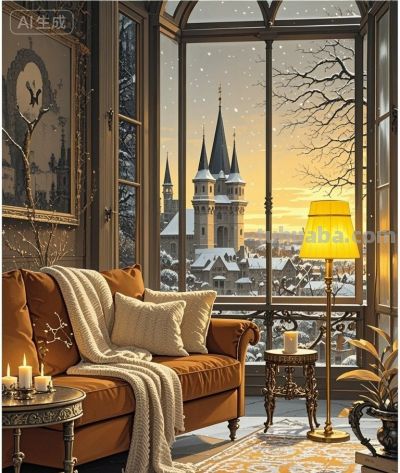 跟着插画去旅行—雪堡暖居 - 图画吧TUHUABA