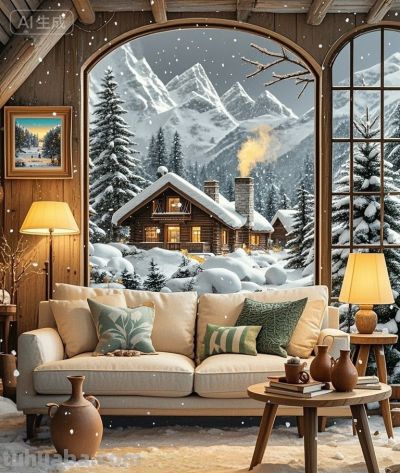 跟着插画去旅行—雪堡暖居 - 图画吧TUHUABA