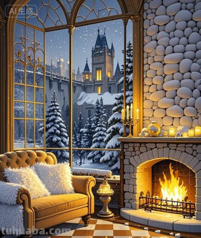 跟着插画去旅行—雪堡暖居 - 图画吧TUHUABA