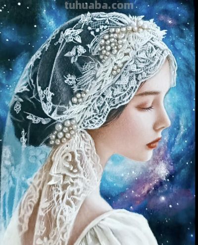 不敢想，这竟是在巴掌大的纸上画出来的彩铅美人，细节也太美了 - 图画吧TUHUABA