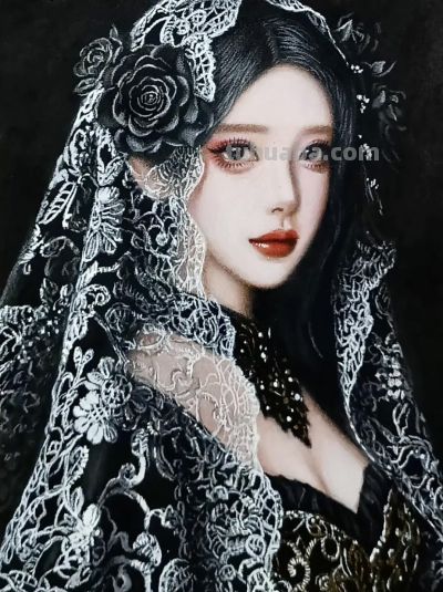 不敢想，这竟是在巴掌大的纸上画出来的彩铅美人，细节也太美了 - 图画吧TUHUABA