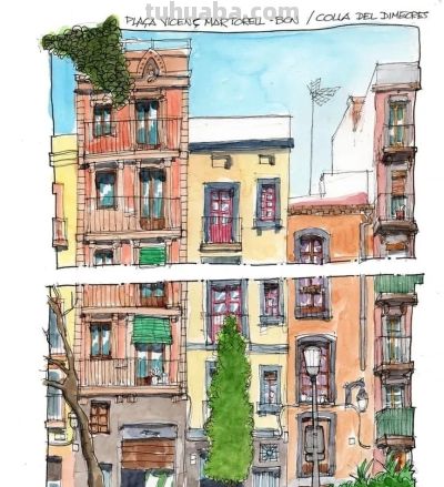 彩铅作品，既有纪实的精准，又充满抒情的温度 - 图画吧TUHUABA