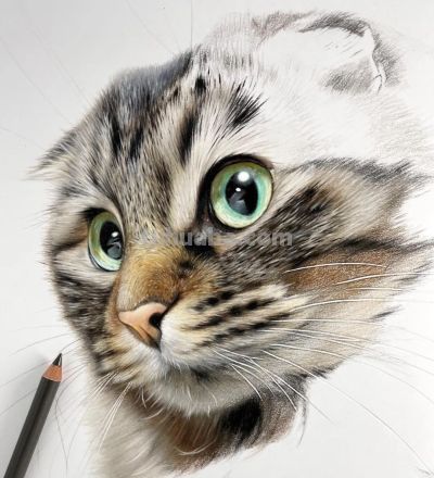 一幅彩铅画耗费50个小时，看到完整作品后，每个人都说值 - 图画吧TUHUABA