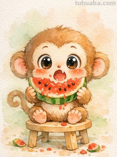 水彩动物 萌趣小兽跃然纸上 治愈你的日常丨mocai治愈系插画分享 - 图画吧TUHUABA