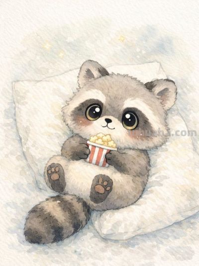 水彩动物 萌趣小兽跃然纸上 治愈你的日常丨mocai治愈系插画分享 - 图画吧TUHUABA