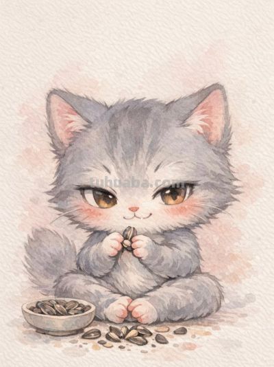 水彩动物 萌趣小兽跃然纸上 治愈你的日常丨mocai治愈系插画分享 - 图画吧TUHUABA