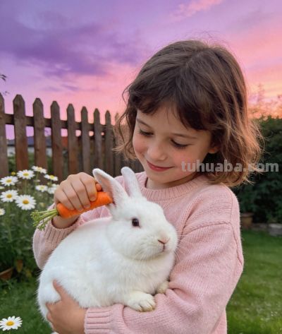 外孙女哭着送别白兔球球,爷爷的水彩画定格温暖时光 - 今日头条