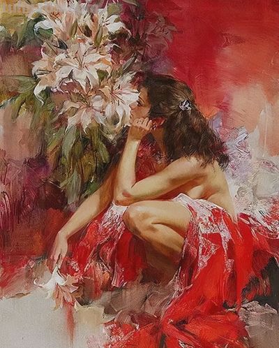 俄罗斯画家斯拉因斯基的大笔触人体绘画作品 - 图画吧TUHUABA