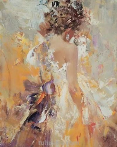 俄罗斯画家斯拉因斯基的大笔触人体绘画作品 - 图画吧TUHUABA