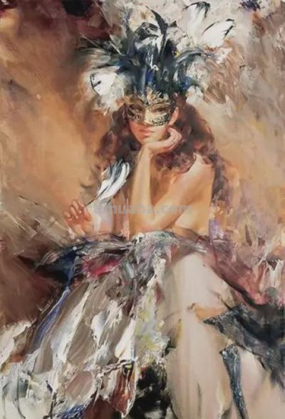 俄罗斯画家斯拉因斯基的大笔触人体绘画作品 - 图画吧TUHUABA