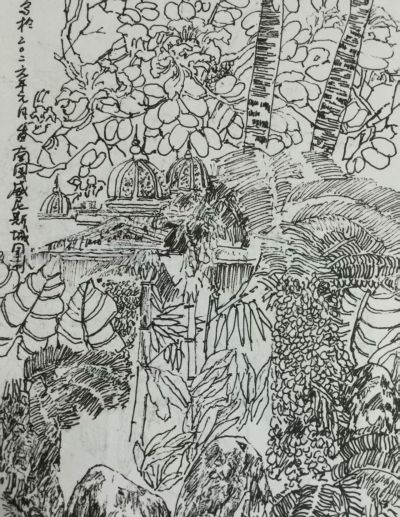 郑仁安 ||海南《南国威尼斯城》园林速写作品欣赏（6） - 图画吧TUHUABA