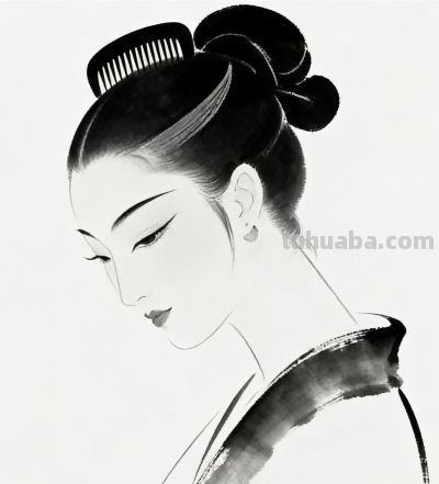 水墨丹青 简约人物 - 图画吧TUHUABA