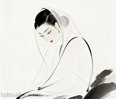 水墨丹青 简约人物 - 图画吧TUHUABA