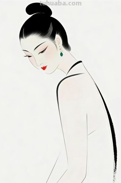 水墨丹青 简约人物 - 图画吧TUHUABA