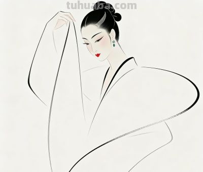 水墨丹青 简约人物 - 图画吧TUHUABA