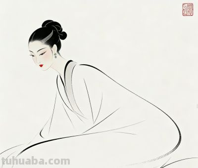 水墨丹青 简约人物 - 图画吧TUHUABA
