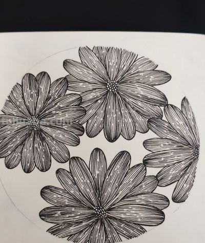 禅绕画84——不知道画什么的时候就画花朵！控笔纯享 - 图画吧TUHUABA