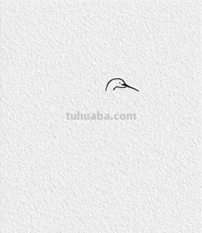 简笔画，白鹭 - 图画吧TUHUABA