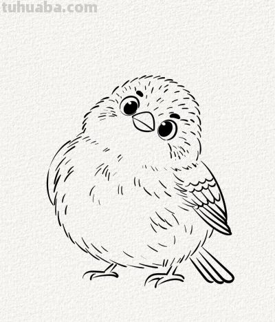 可爱呆萌的小麻雀丨涂鸦简笔画分享 - 今日头条