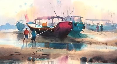 这么透明清新的水彩画，好久没见过了 - 图画吧TUHUABA