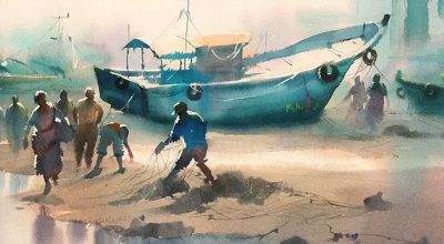 这么透明清新的水彩画，好久没见过了 - 图画吧TUHUABA