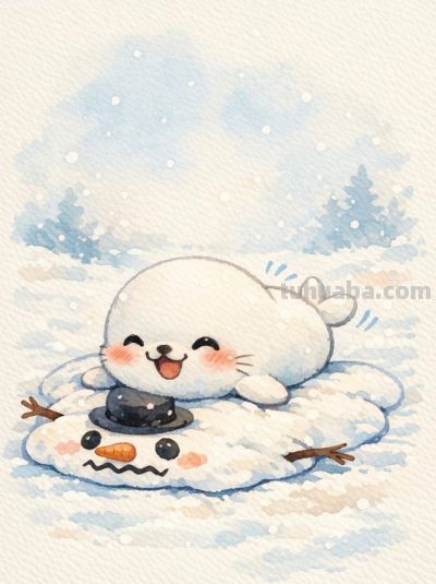 彩绘童心冬日童话丨mocai水彩绘画分享 - 图画吧TUHUABA