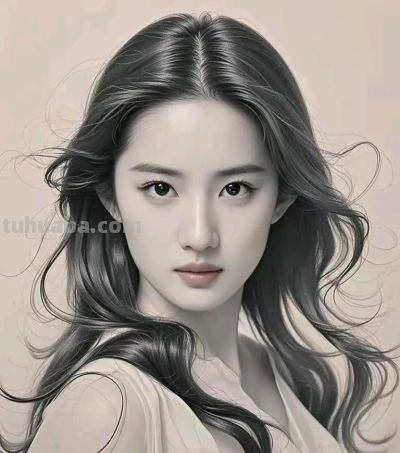 彩铅画刘亦菲 - 图画吧TUHUABA