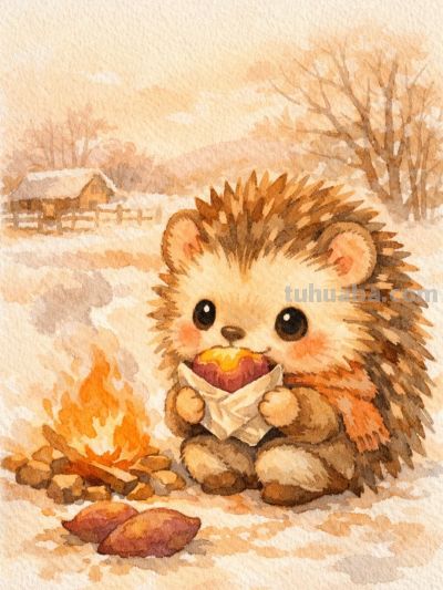 乡野悠居小兽忙 水彩淡染岁月长丨mocai小动物绘画分享 - 图画吧TUHUABA