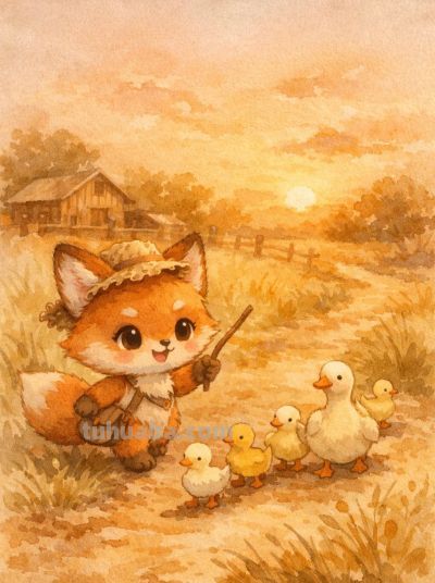 乡野悠居小兽忙 水彩淡染岁月长丨mocai小动物绘画分享 - 图画吧TUHUABA